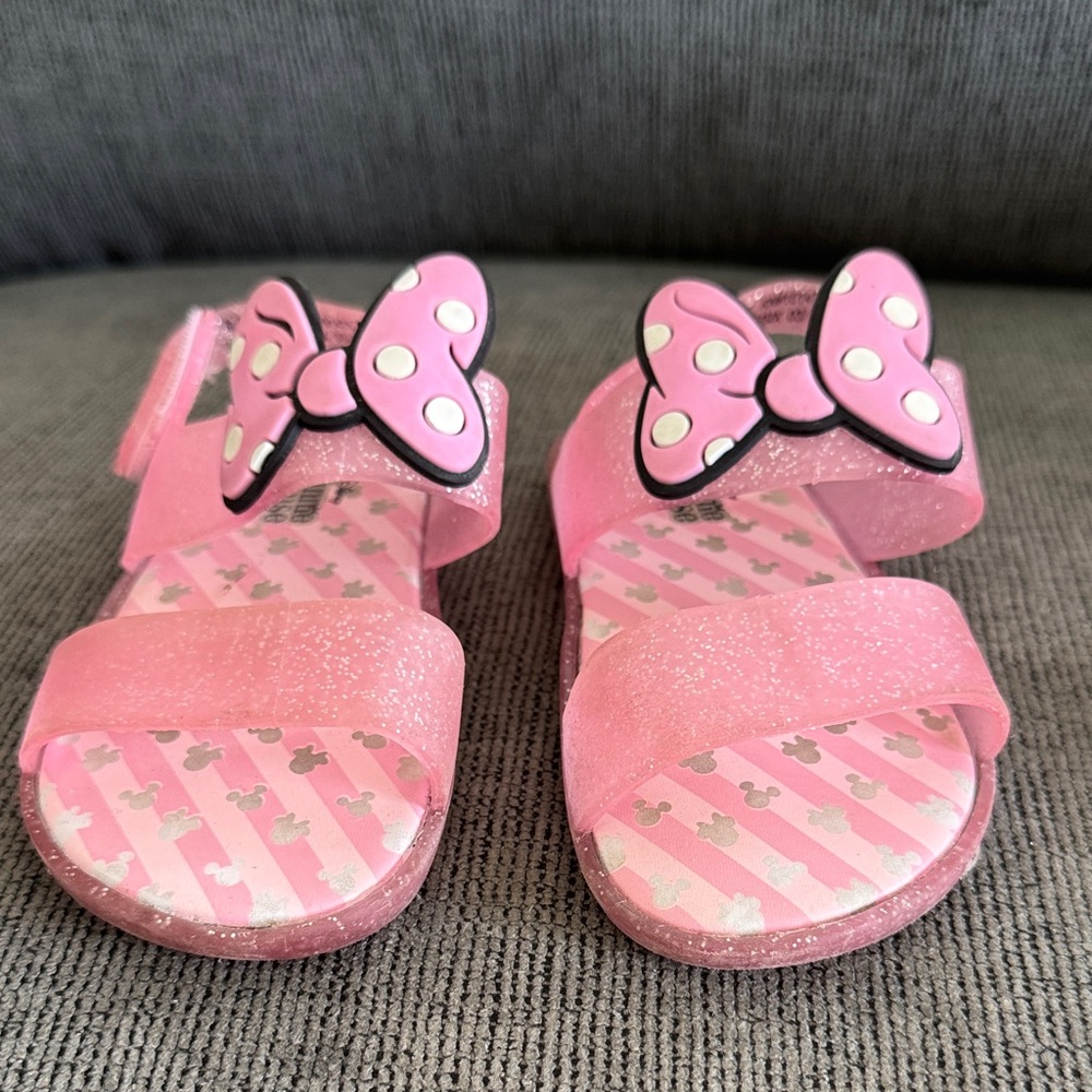 Disney Minnie Mouse Glittery Pink Kids Sandals